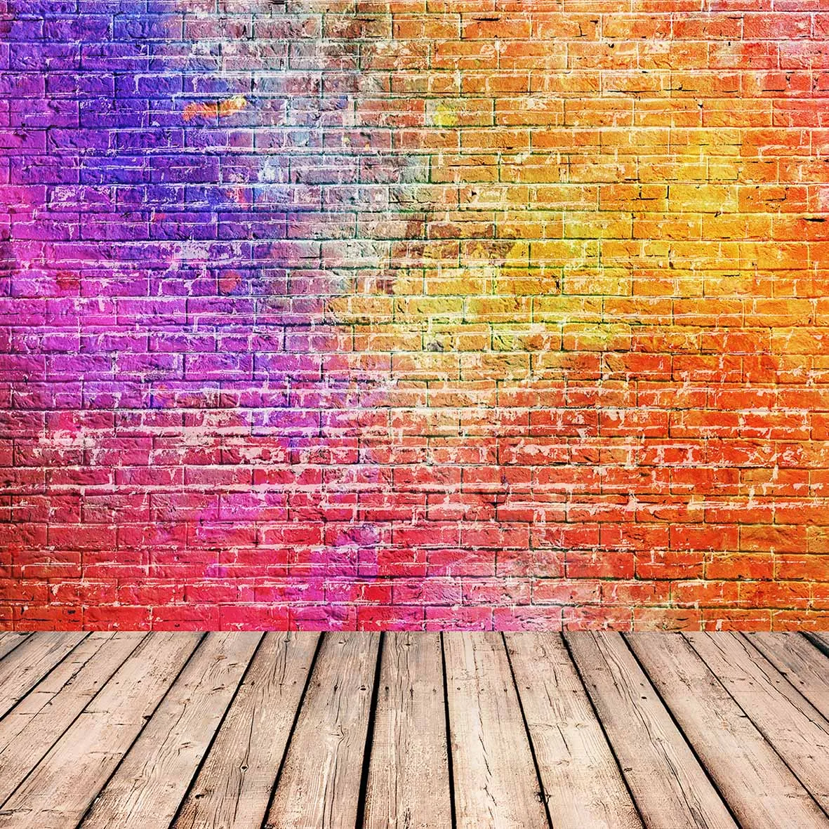 Allenjoy photographic background Yellow purple red brick wall street shot classic backdrop photocall professional customize