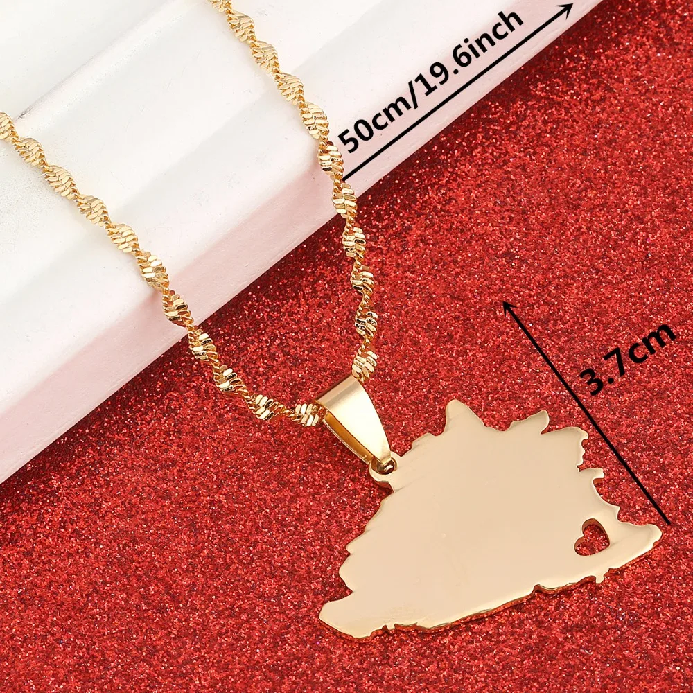 Bosnia and Herzegovina Map Pendant Necklaces for Women