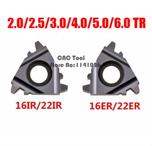 Insertos de hilo de carburo Trapezoidal, herramienta de torno de corte roscado, 16ER, 16IR, 22ER, 22IR, 1,5/2,0/2,5/3,0/4/5/6/4.0/5. 0TR, 10 Uds.