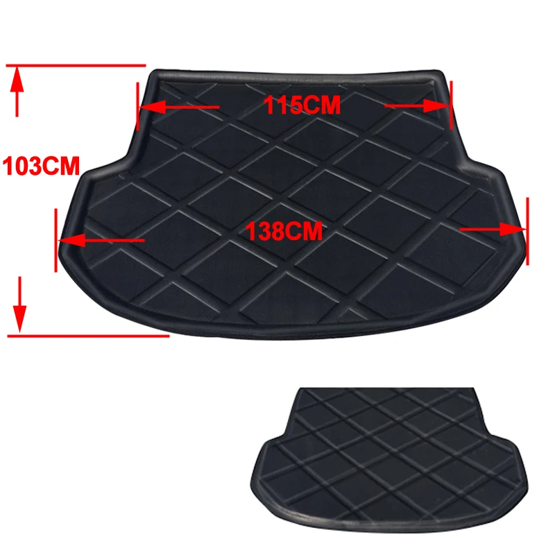 Rear Boot Cargo Liner Tray Trunk Luggage Floor Carpet Mats Carpets Pad For Hyundai Santa Fe 5 Seat 2013 2014 2015 2016 2017 2018 - Image 3