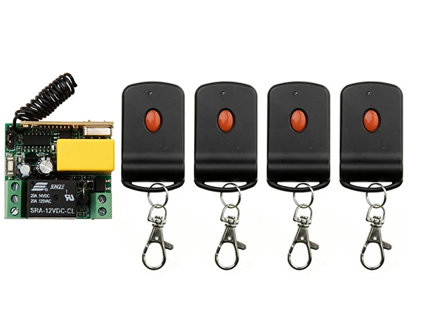 

AC220V 1CH 10A wireless remote control switch system teleswitch 4 transmitter & 1 receiver relay Learning Code
