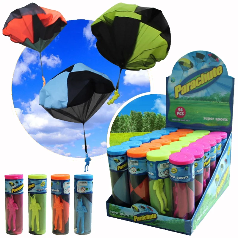 Kids Funny Sport Toy Hand Throwing Parachute Brolly Paratroop Paratrooper Toys for Children Kids