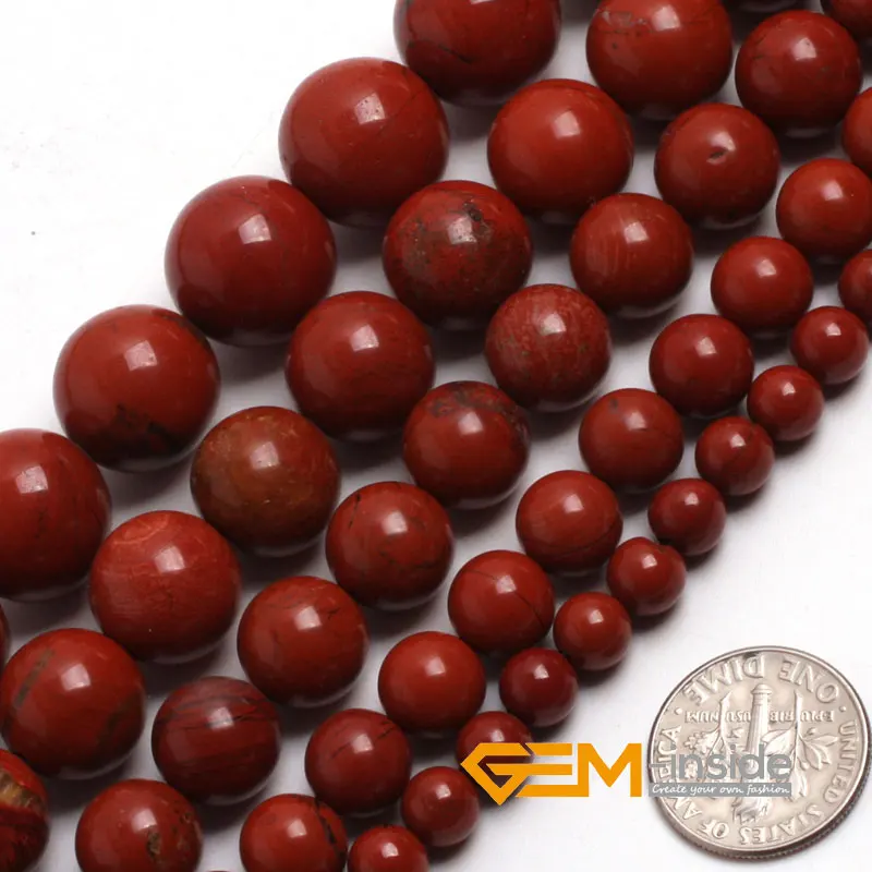 Round Red Jaspers Beads natural stone beads DIY loose beads for jewelry making Strand 15\