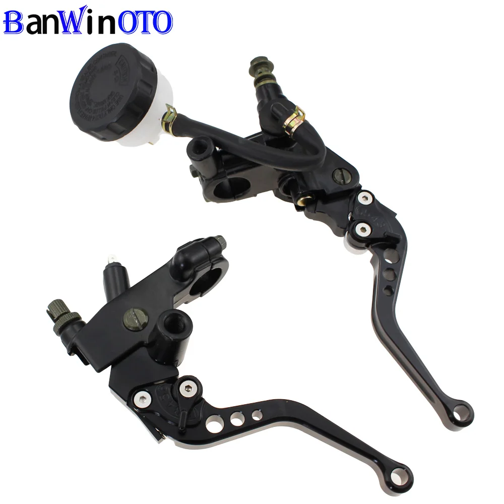 

Adjustable Motorcycle Brake Clutch Levers Master Cylinder Reservoir Set 22mm Universal For Honda Suzuki Kawasaki Yamaha