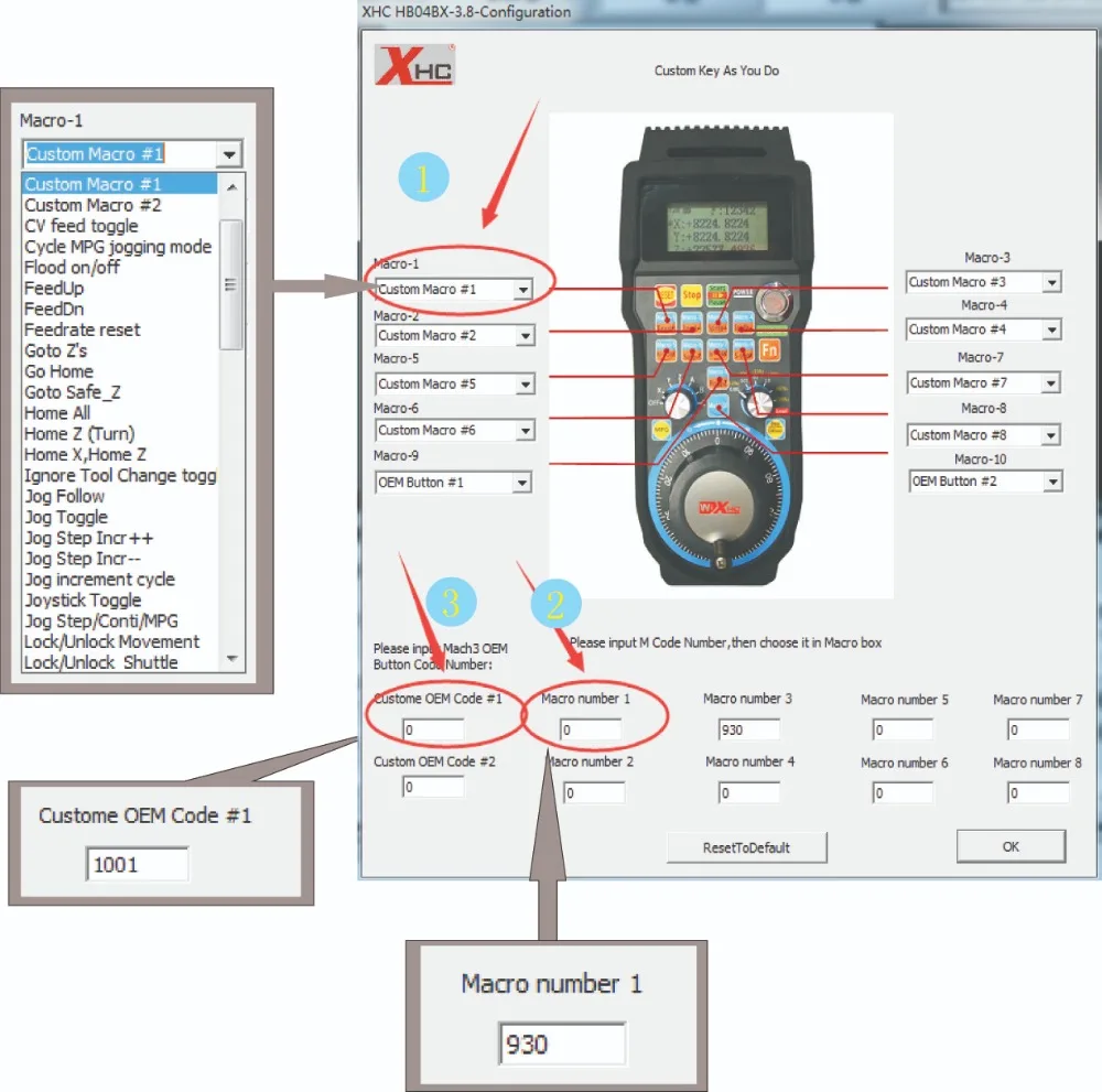 【BR】 XHC 4 / 6 Axis CNC Mach3 Wireless Handwheel WHB04B MPG Pendant Handwheel USB Receiver for CNC Milling Machine