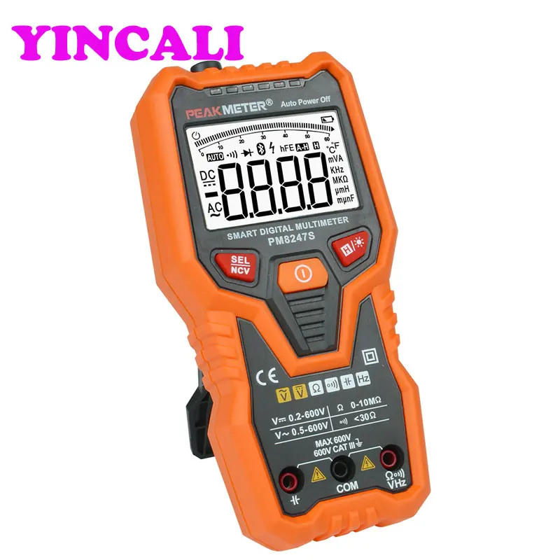 

Professional Smart Digital Multimeter PM8247S Capacitance Backlight Data Hold DCV ACV DCA OHM Volt Meter