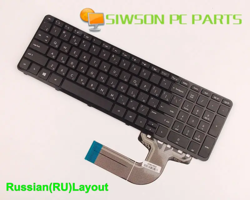 

New Genuine Keyboard Russian RU Version For HP Pavilion 15-f059wm 15-f085wm 15-f097nr 15-f098nr 15-f008cl Laptop With Frame