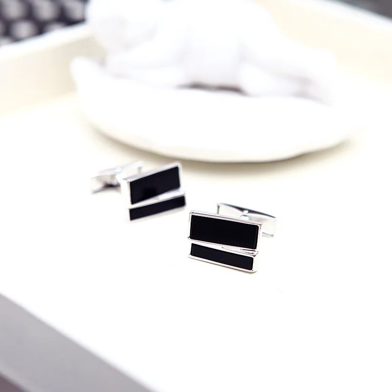 KFLK Shirt Fashion Cufflinks for Mens Brand Black Cuff links Bouton Male High Quality Luxury Wedding Groom Guests