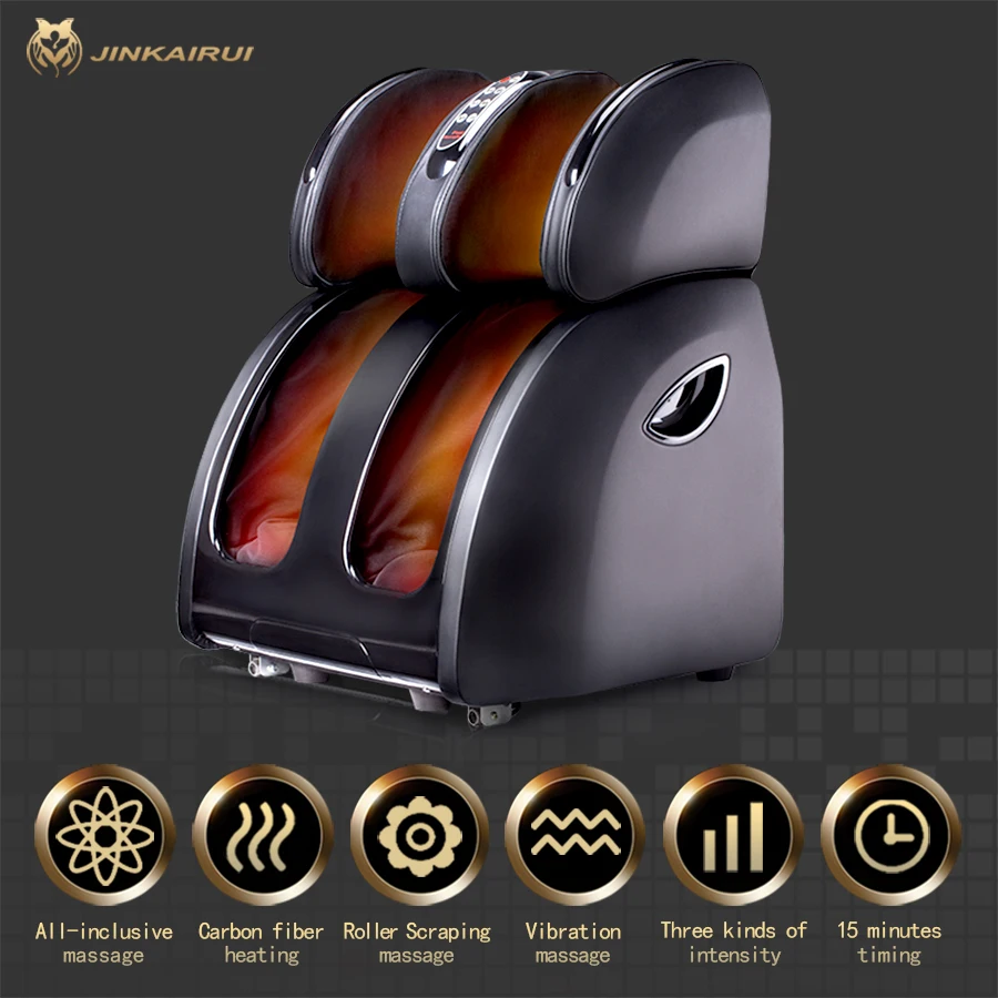 JinKaiRui Household Electric Foot Massager Circulation Massage Airbags Heat Leg Machine Massj Reflexology Health Care Spa