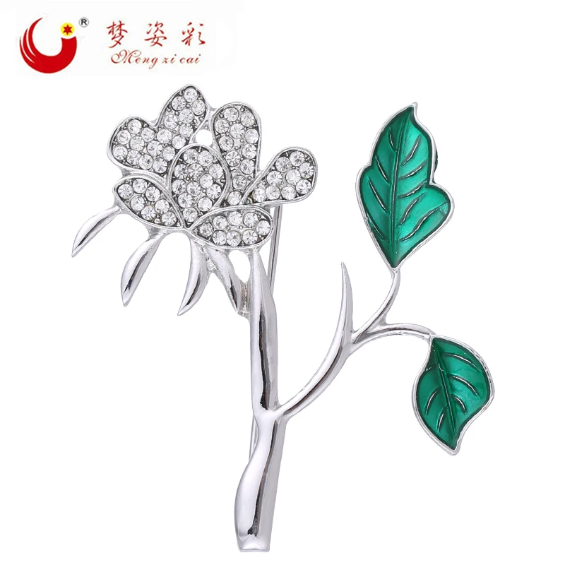 

MZC 2019 New Enamel Crystal Flowers Brooches broches mujer Broaches Pearl Lapel Pin For Women Bag Broche Jewelry Accessories