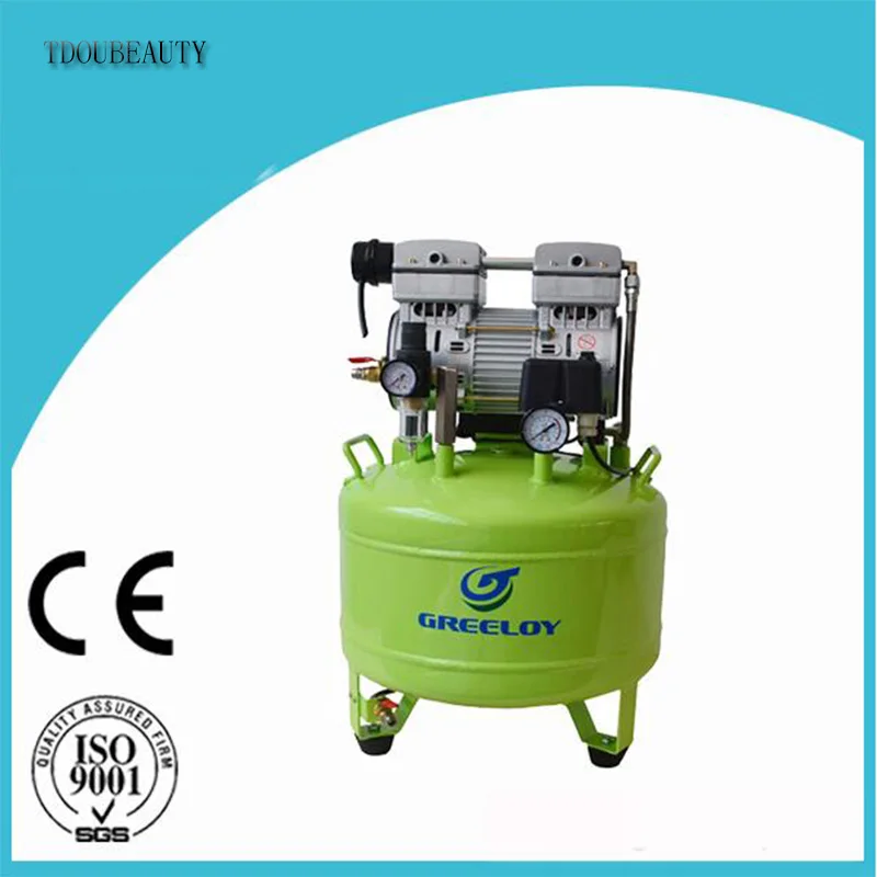 

TDOUBEAUTY Dental Silent Oil Free Oilless Air Compressor 40L Tank 800w 155L/min GA-81 One By One for Dental Chair Free shipping