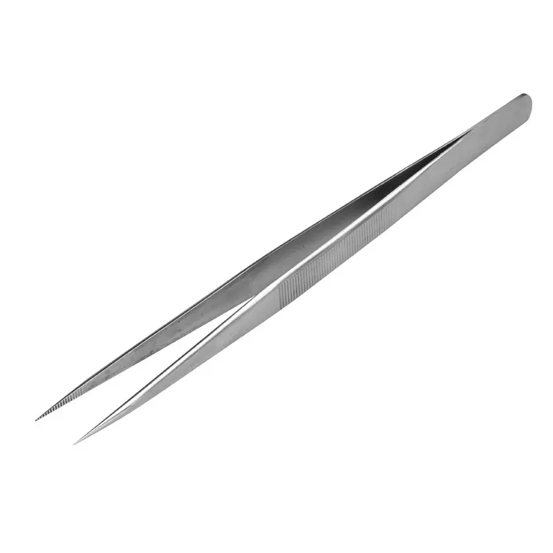 18cm Long Precision Tweezers Pinzas Pincet Stainless Steel Tweezers For Electronic Mobile Phone Repair Tools