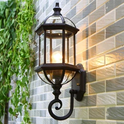 European modern minimalist wall lamp waterproof outdoor garden lights balcony hallway stairs  lamp aluminum  E27 lighting