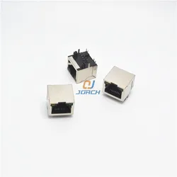 RJ45 Wifi Adapter Socket Connector 90-Degree Right Angle PCB Shielded Network Connector With LED No shrapnel 8P8C