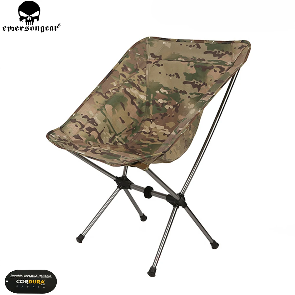 EMERSONGEAR Tactical Folding Chair Outdoor Ultra Light Portable Camouflage Beach Camping Sketch Tactical Folding Chair EM7076