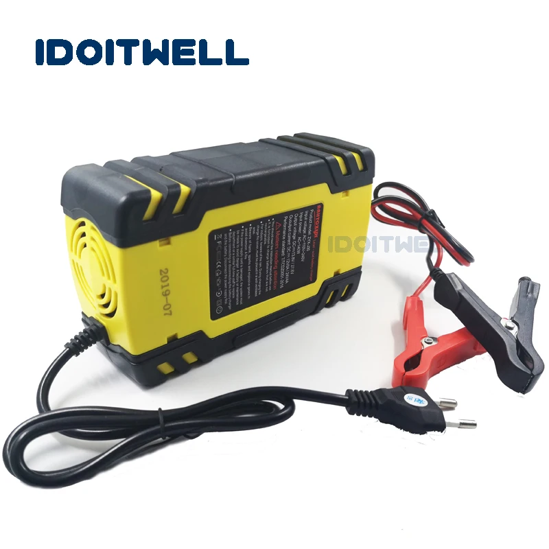 Pulse Repair lead acid battery charger 12V 8A 24V 4A Automatic Car Battery Charger 12v 24v AGM GEL WET charger for Motorcycle