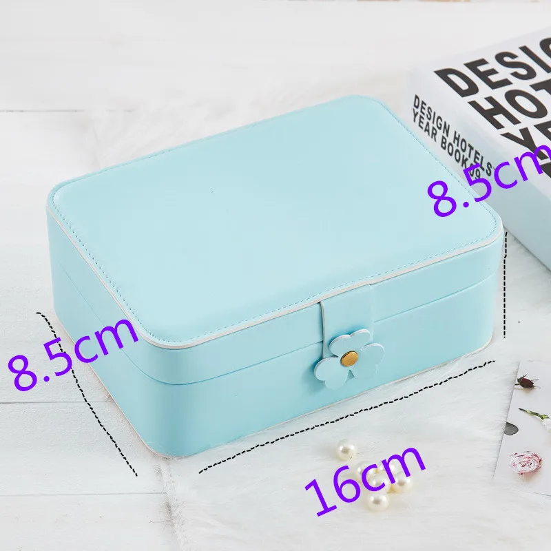 Jewelry Box Travel Comestic Jewelry Casket Organizer Makeup Lipstick Storage Box Beauty Container Necklace Birthday Gift