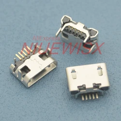 50pcs micro USB 5pin jack Ox horn Four leg plate socket Female socket USB connector Ox horn Long needle mini usb Free shipping