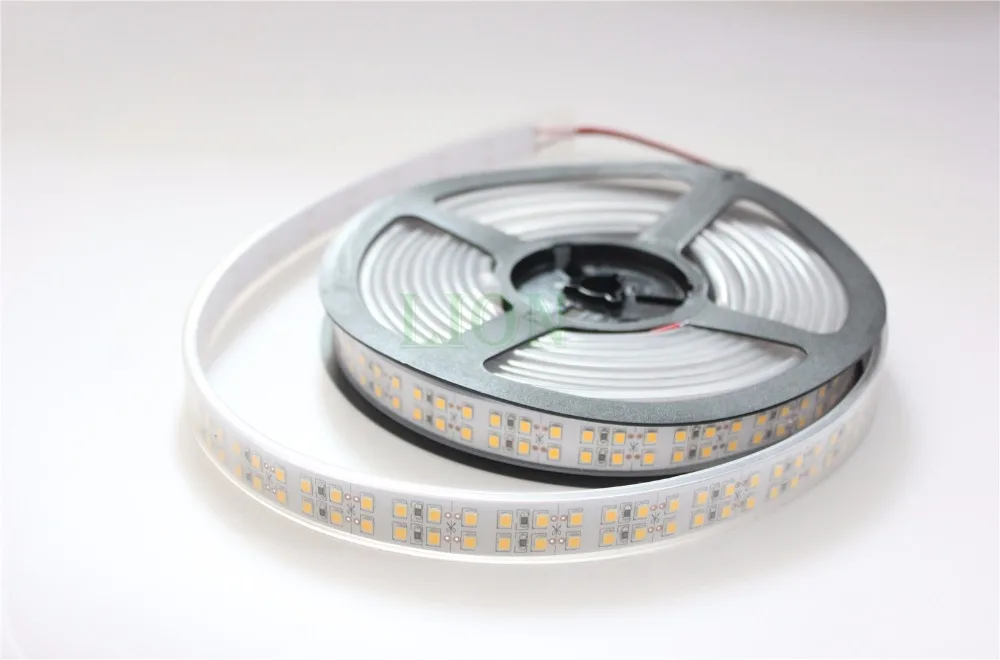 5M Double Row 1200 leds  White /Warm white 2835 Led Strip WaterproofIP20 / IP67 240 leds/m more brighter than 3528 strip