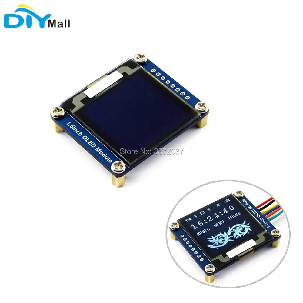 

1.5inch 1.5" OLED Screen Display Module 128X128 SSD1327 SPI I2C IIC for Arduino Raspberry Pi