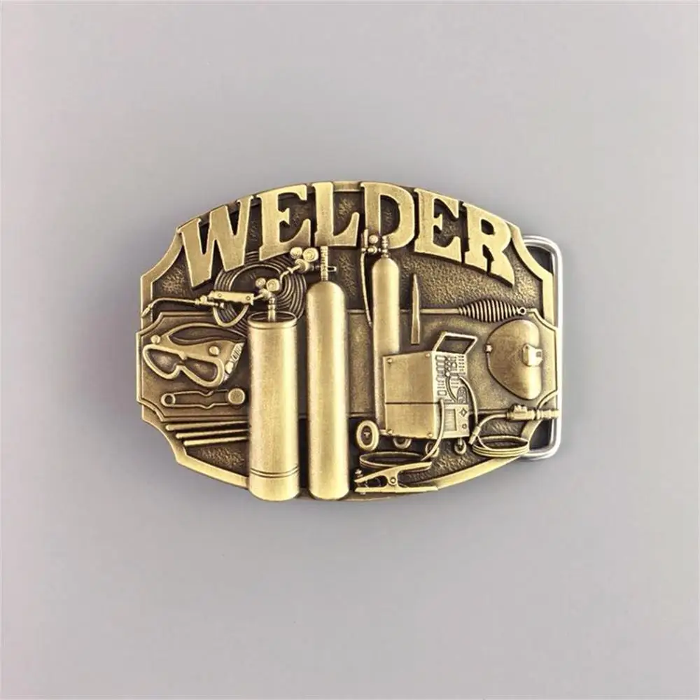 

New Vintage Bronze Plated Welder Trades Tradesman Belt Buckle Gurtelschnalle Boucle de ceinture BUCKLE-WT150AB also Stock in US