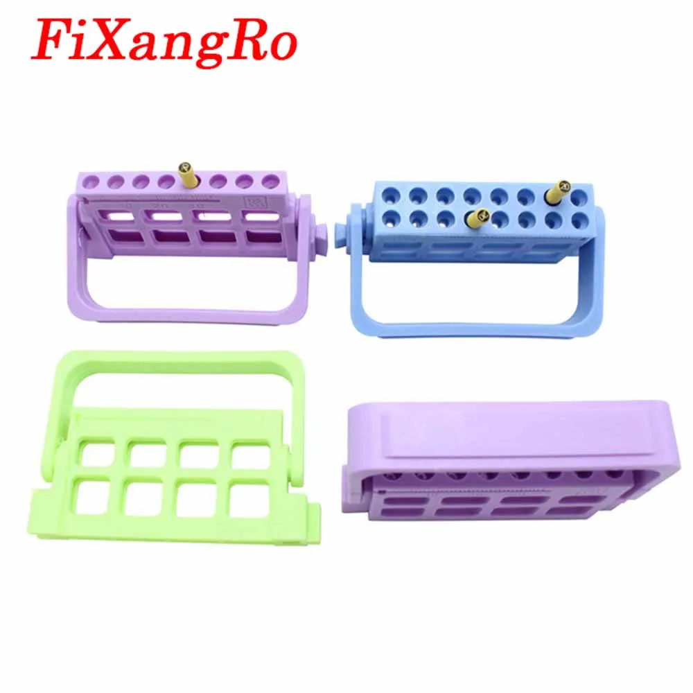 

4 Pcs Dental Endo Root Canal File Holder 16 holes/8 Holes for Dental Files/Drills Film&Reamer Dentist Instruments Color Random