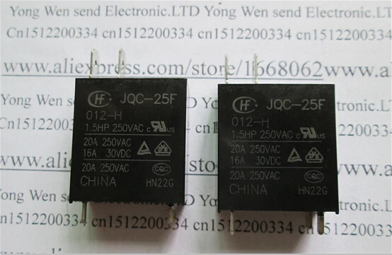 

HOT NEW 12V relay JQC-25F-012-H JQC-25F-012-H-12VDC HF25F JQC-25F 012-H 12VDC 012-H-12VDC DC12V 12V DIP3