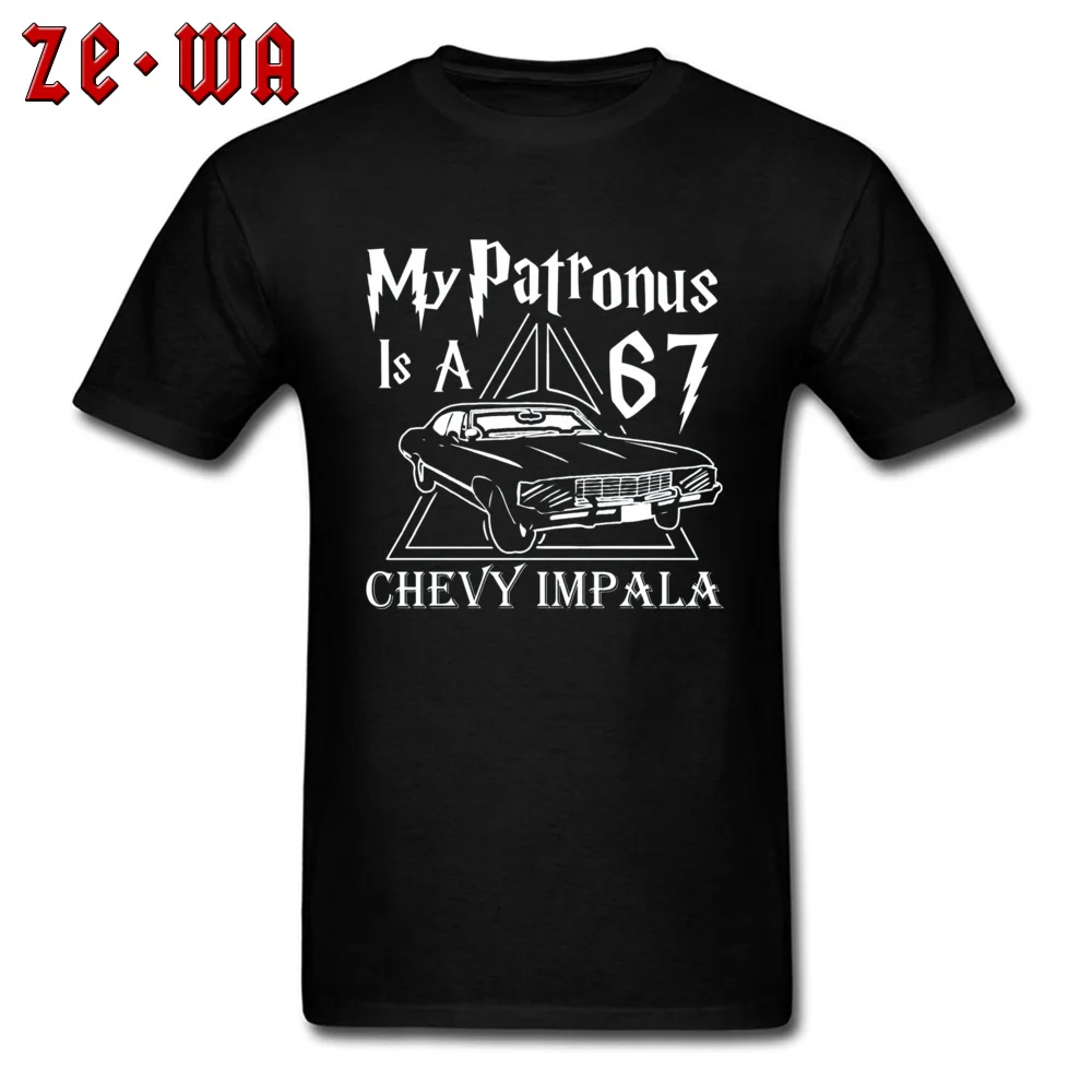 超自然patronus tシャツ男性の秋トップス & tシャツ米国の最後に印刷されたトップスシャツ綿100% 父tシャツ