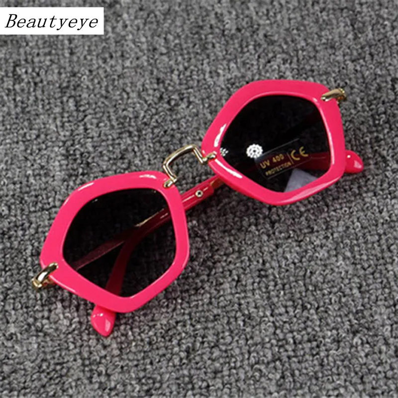 beautyeye Fashion Kids Child Coating Sunglasses Brand Designer Camellia High Quality Boys Girls Goggle Sunglasses UV400