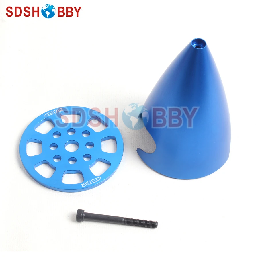 6STARHOBBY 3.25in/83mm Pointed Aluminum Alloy Spinner with Drilled &CNC Anodized Process for DLE55 EME60 /Sbach Airplane etc