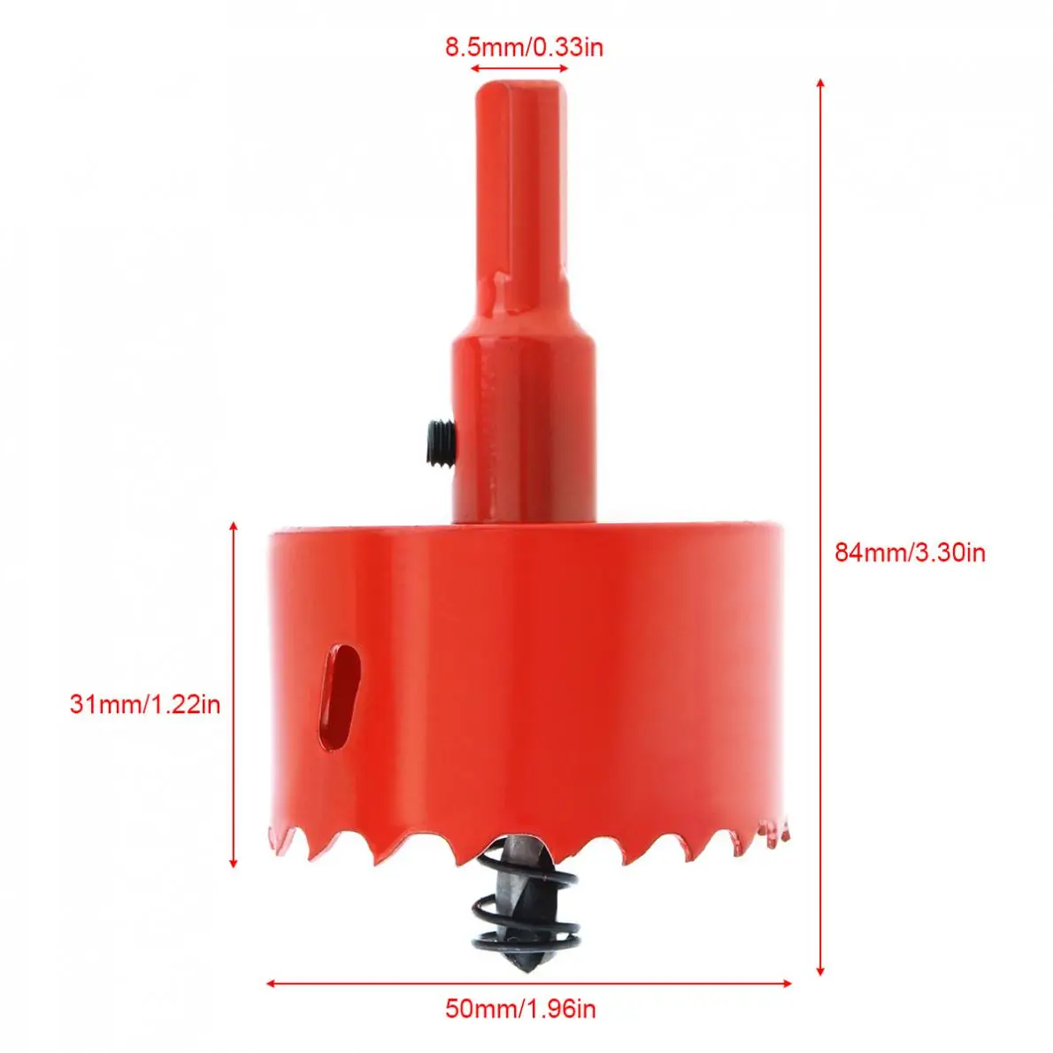 15/16/20/25/30/35/50mm M42 Bi-Metal Hole Saw Drilling Hole Cut Tool with Sawtooth and Spring for PVC Plate / Woodworking