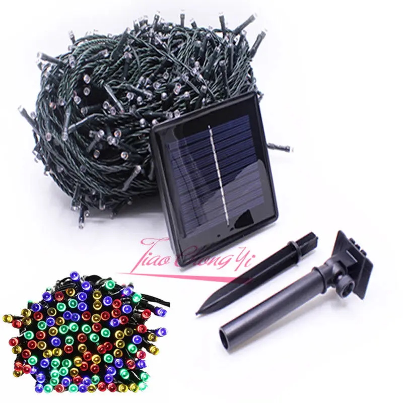 

2020New 52M 500LED Warm white RGB Cool white LED Solar String Lights Ambiance lighting Patio Lawn lamp