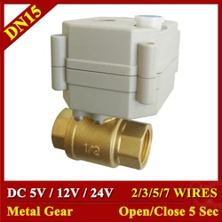 Metal Gear High Quality Motorized Valves TF15-B2 Series Brass DN15 1/2