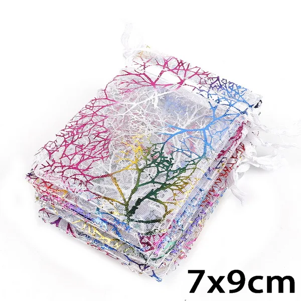 10pcs Drawstring Organza Bags for Jewellery Packaging