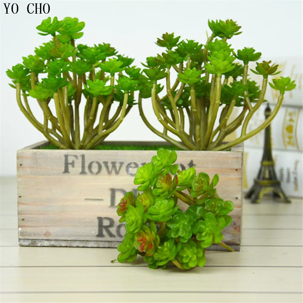 Micro Landscape Decorative Flower  Multi Color  Pearl Leaf  Artificial Succulents  Flowers for Christmas  Wedding Decorations