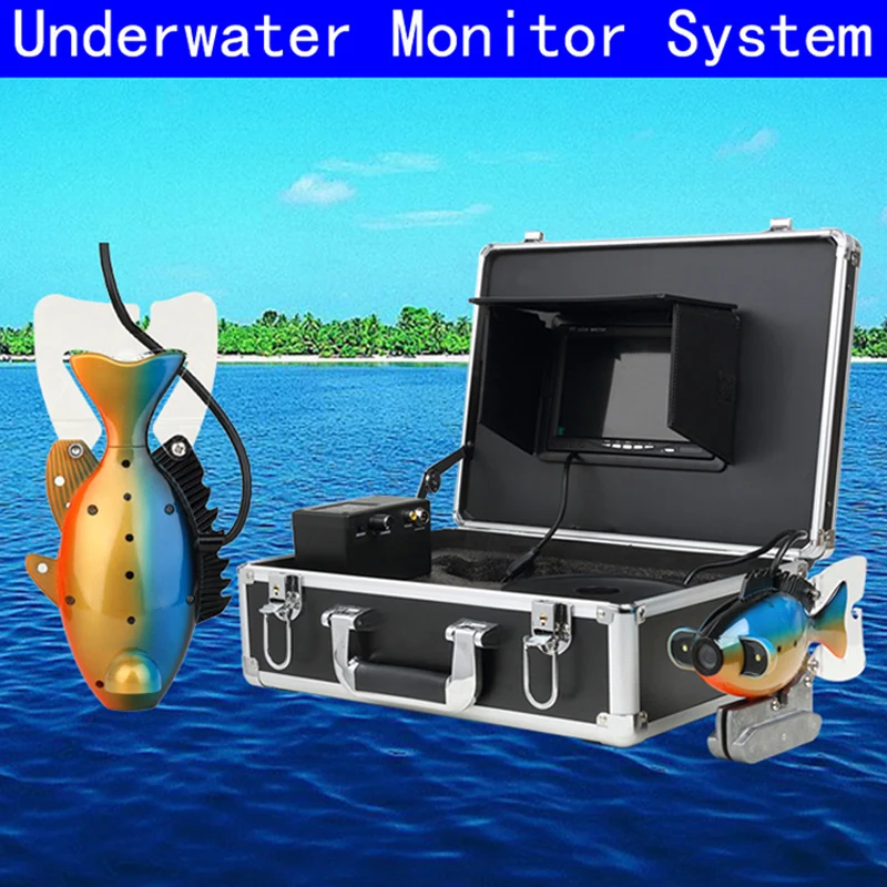 20M 7" Color TFT Underwater Fish Finder Video Camera Case Black Waterproof CCTV Camera