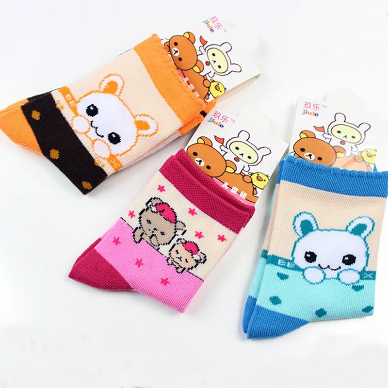 5 pairs / Pack Children Socks Cotton spring & autumn cartoon lace girls socks 1 to 9 year kids socks for girls