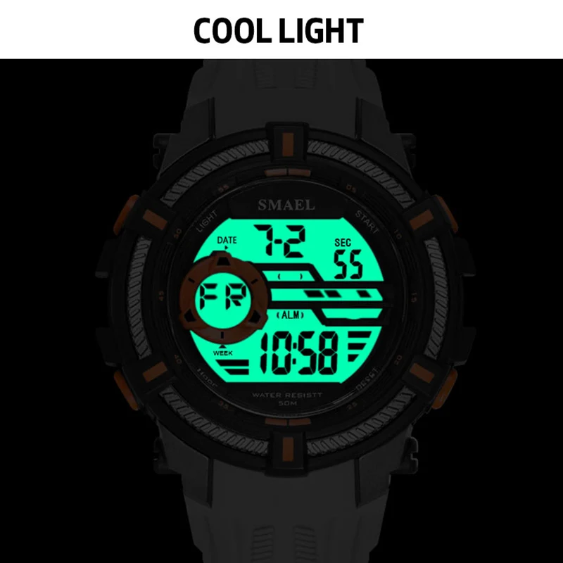 Sport Watches Military SMAEL Cool Watch Men Big Dial Stopwatch Relojes Hombre LED Clock1616 Digital Wristwatches Waterproof