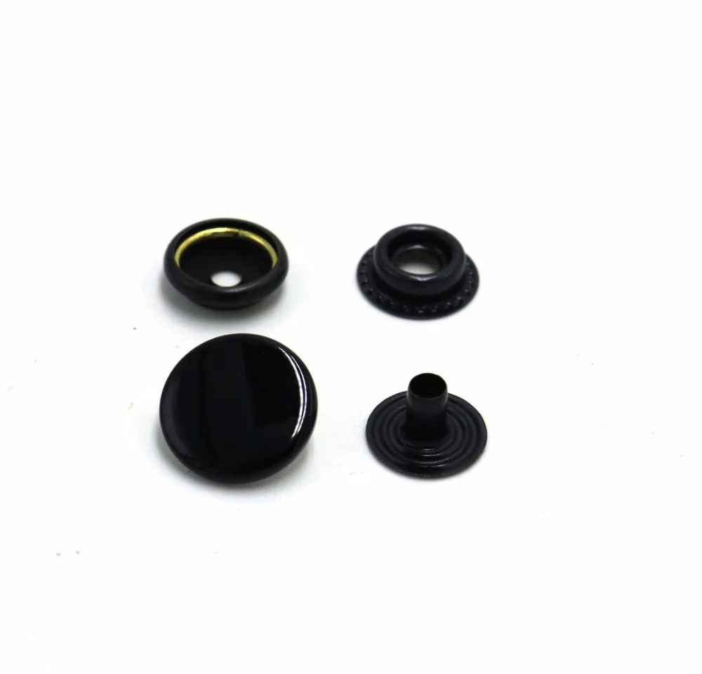 50sets black Brass Snap Fastener Press Stud Rivet Sewing Leather Button Craft Garment DIY Decoration Accessories 12/15/17mm
