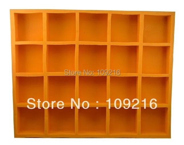 

wholesale!!!1pcs 20-Square Grid (R0406) Silicone Handmade Soap Mold Crafts DIY Mold