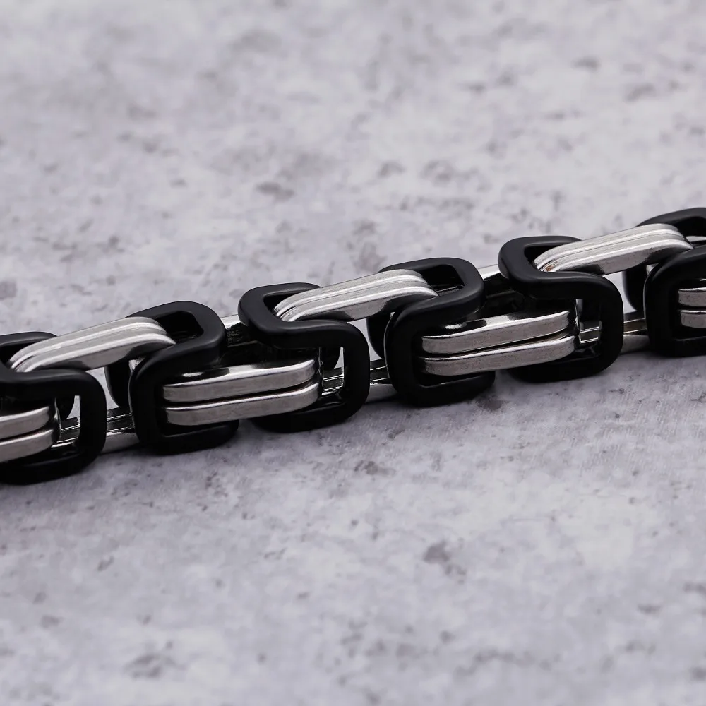 4/5/6/8mm Royal Chain Bracelet For Men Stainless Steel punk Rock Charm Jewelry 2021 Gift