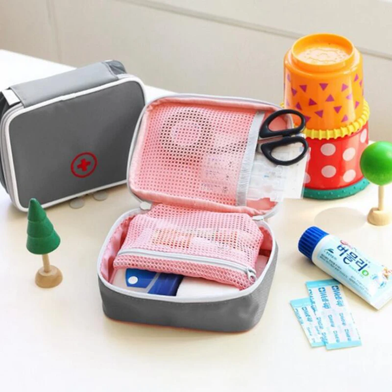 New Function First Aid Kit Organizers Emergency Drug Cotton Fabric Medicine Bag Pill Case Splitters Box Travel Accessories 1PCS