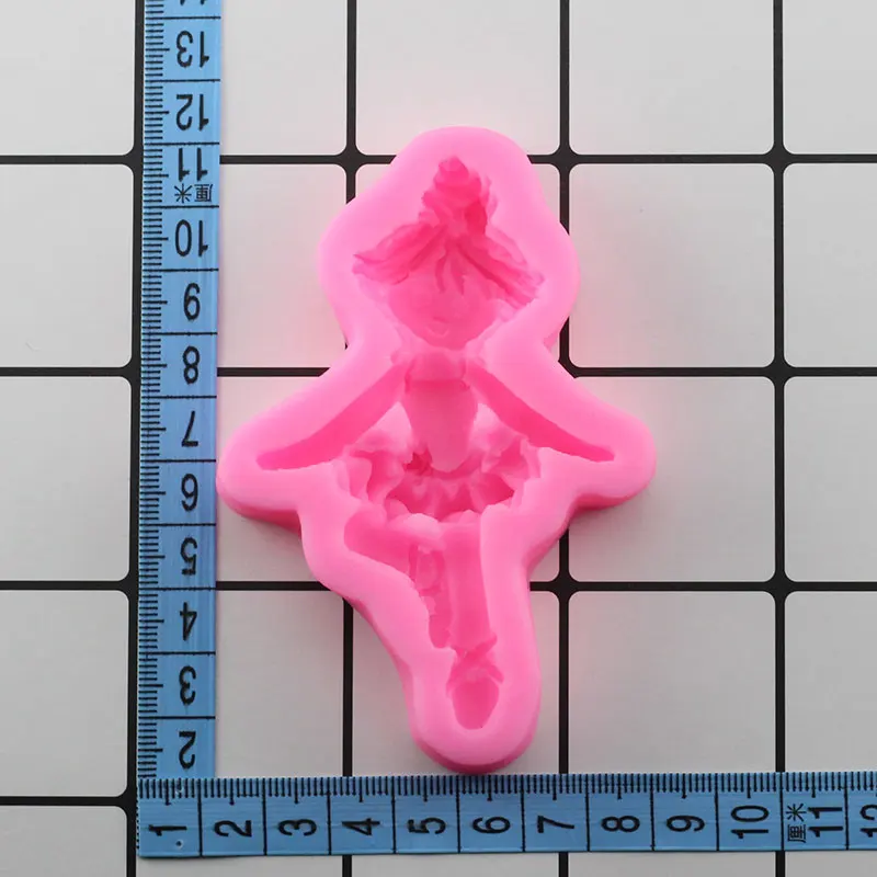 Mujiang 3D Girl Cake Silicone Mold Baby Party Fondant Cake Decorating Tools Pirate Doll Soap Chocolate Candy Clay Moulds