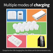 USB LED Makeup Lamp with Multiple Bulbs #4