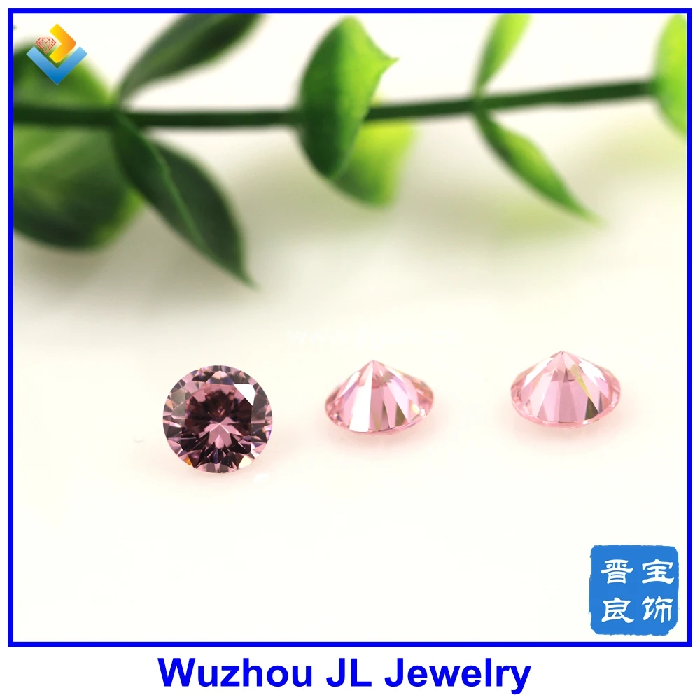 

(500pcs/lot) 3.0mm-6.0mm #2 Pink Round Shape AAAAA CZ Loose Stone Cubic Zirconia Loose Stone Free Shipping