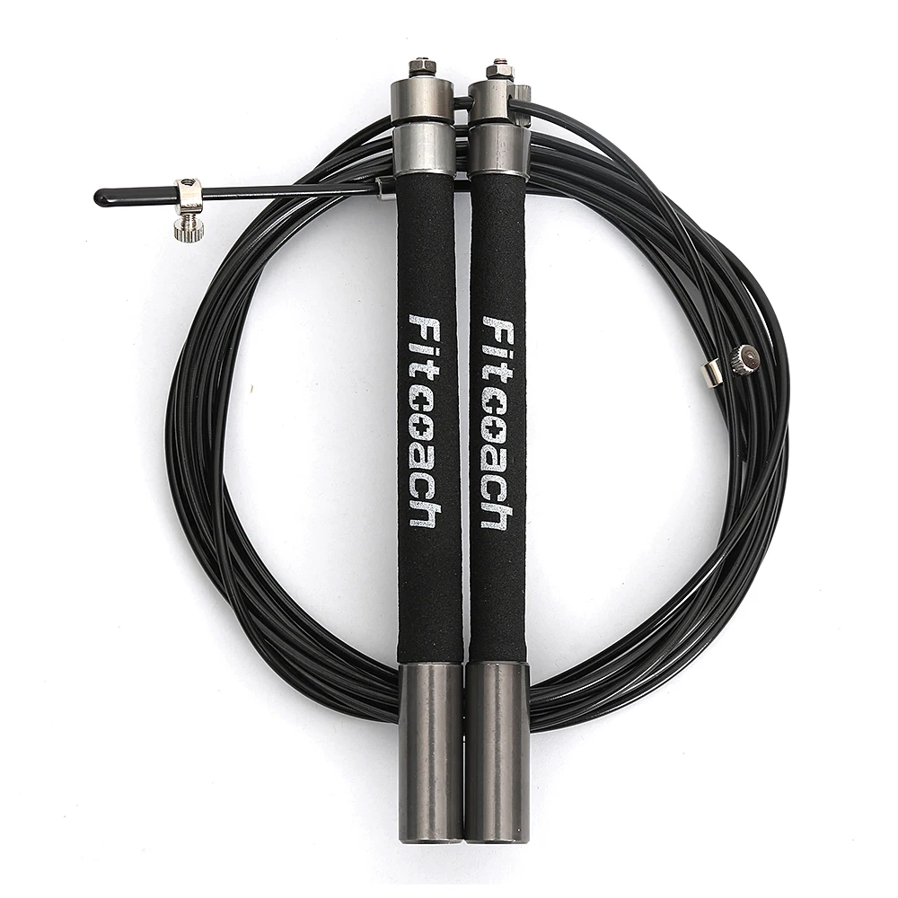 Speed Jump Rope Ball Bearing Metal Handle Sport Skipping,Stainless Steel Cable Crossfit Fitness Equipment