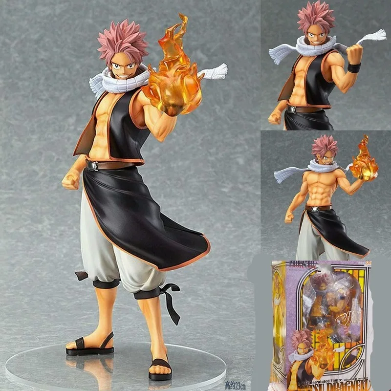 Anime Fairy Tail Natsu Dragneel Original 24cm PVC Action Figure Model Toy Gift