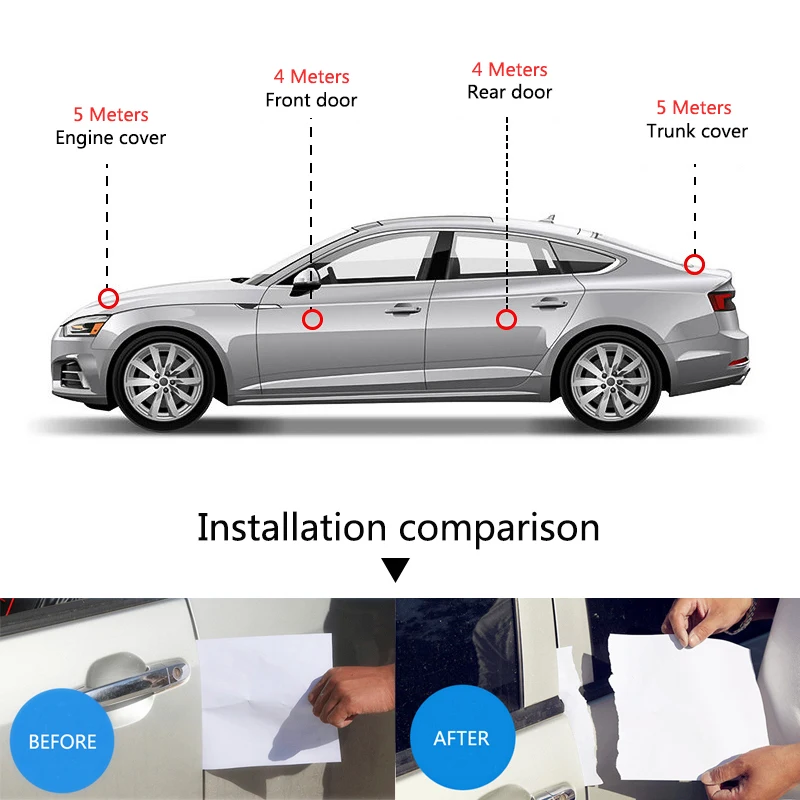 Car Sticker Car Door Seal Strips Shape B Weatherstrip Rubber Seals Sound Insulation Sealing Automobiles Interior Accessories