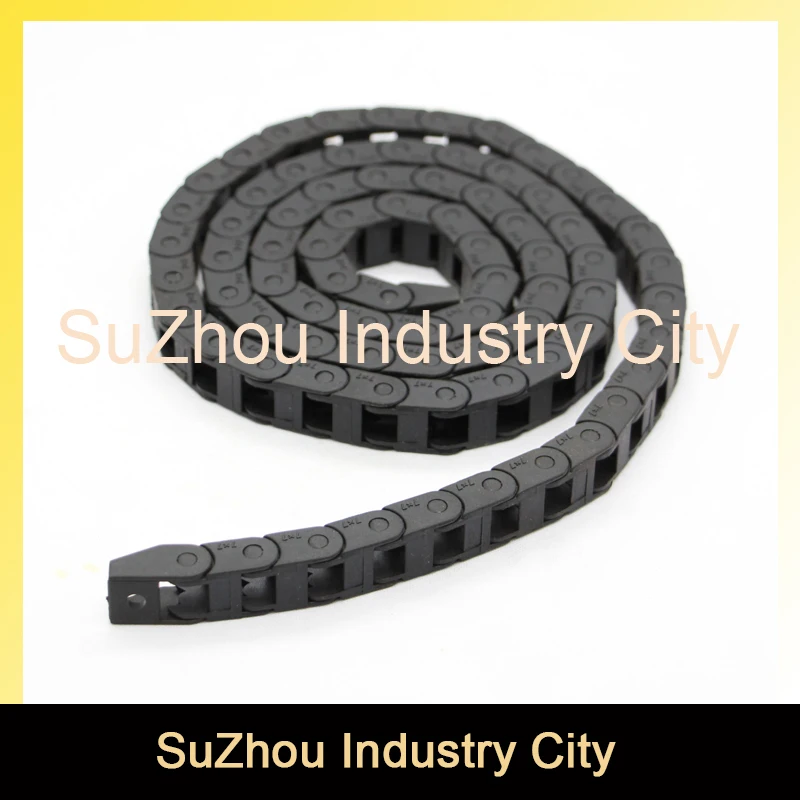 7x7mm L1000mm Plastic Cable Drag Chain Wire Carrier with end connectors plastic towline CNC Mill Router Machine non opening