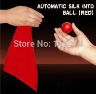 Automatic Silk Into Ball (NEW) (White,Red Color Available) Magic Tricks Magician Stage Illusion Gimmick Comedy Mentalism